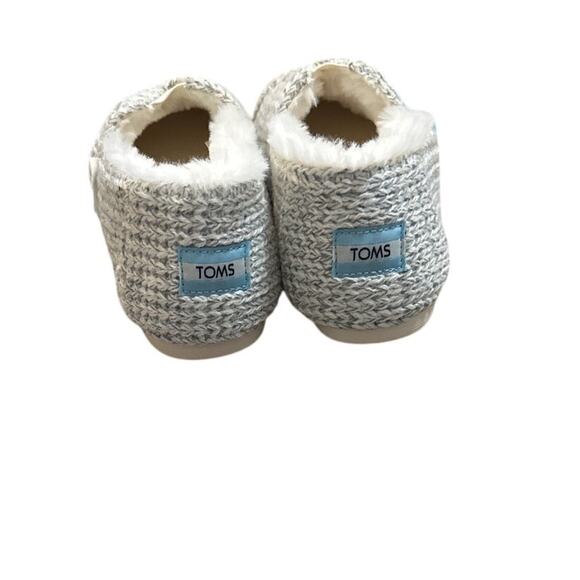 Toms Alpargata White Cozy Sweater Knit Slip on Flats Shoes Size 8 New - Picture 4 of 6